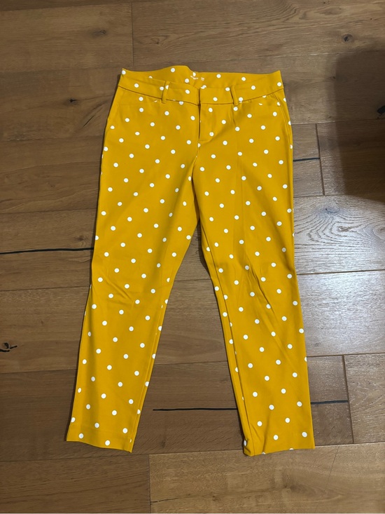 Old Navy Pants - Old Navy Yellow Polka Dot Pixie Pants
